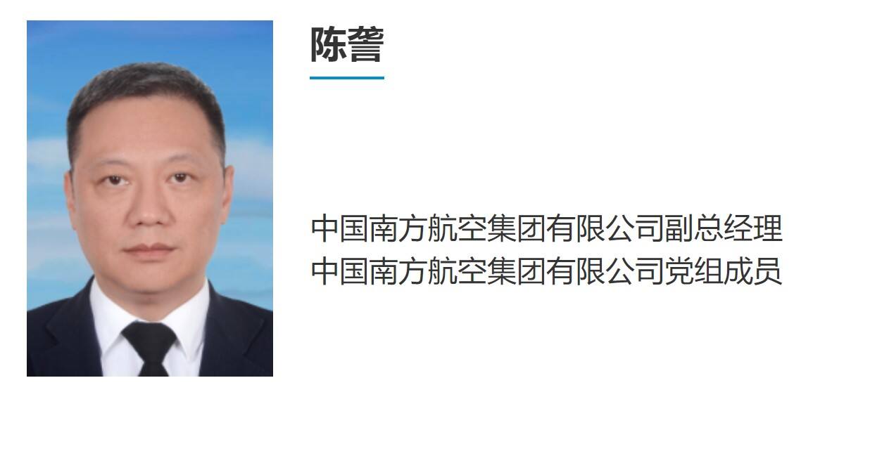 陈詟出任南航集团副总经理