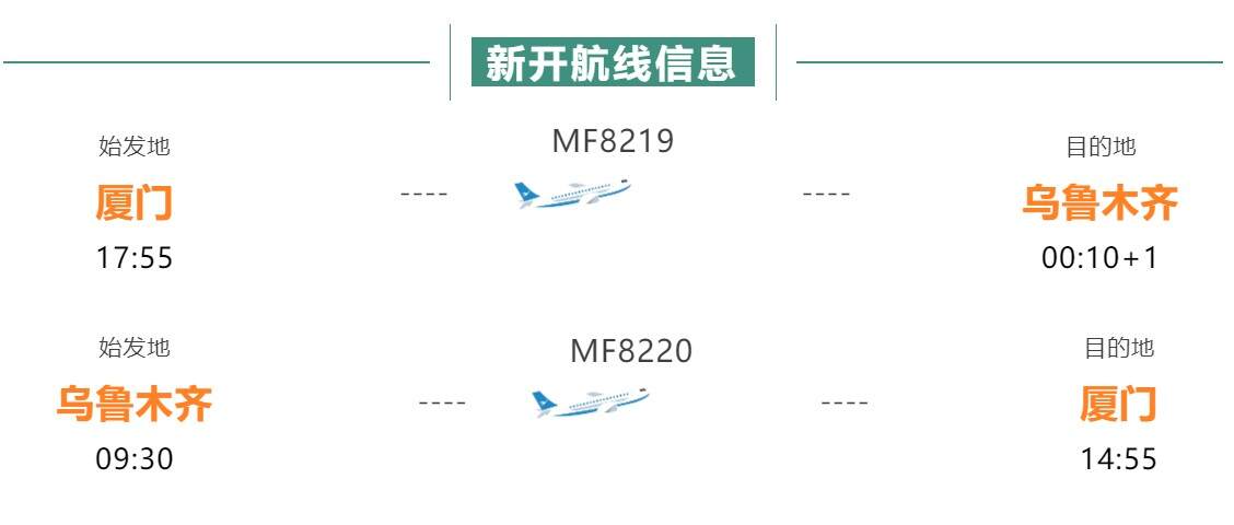 厦航暑期新航线上新