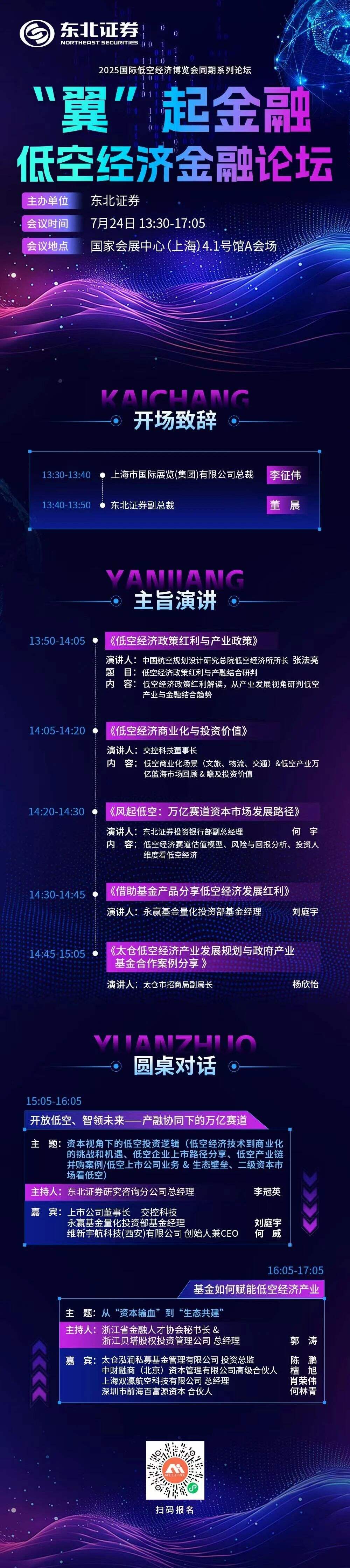 同期活动丨东北证券主办的“翼”起金融,低空经济金融论坛,邀您报名