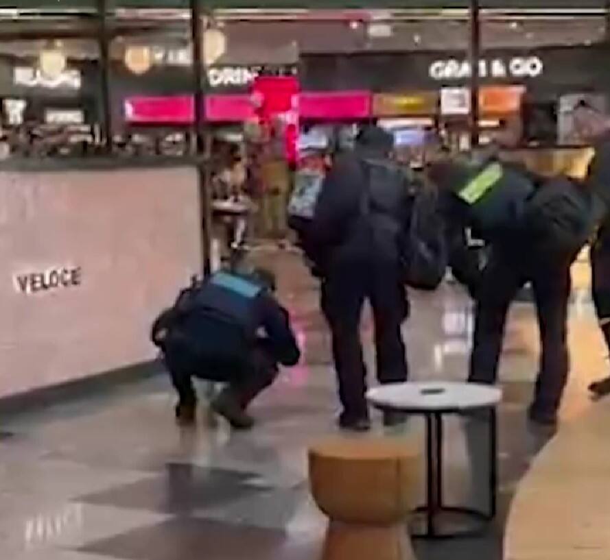 外媒曝光现场画面:嫌犯被捕时试图抢夺警察枪支,悉尼机场一度陷入混乱