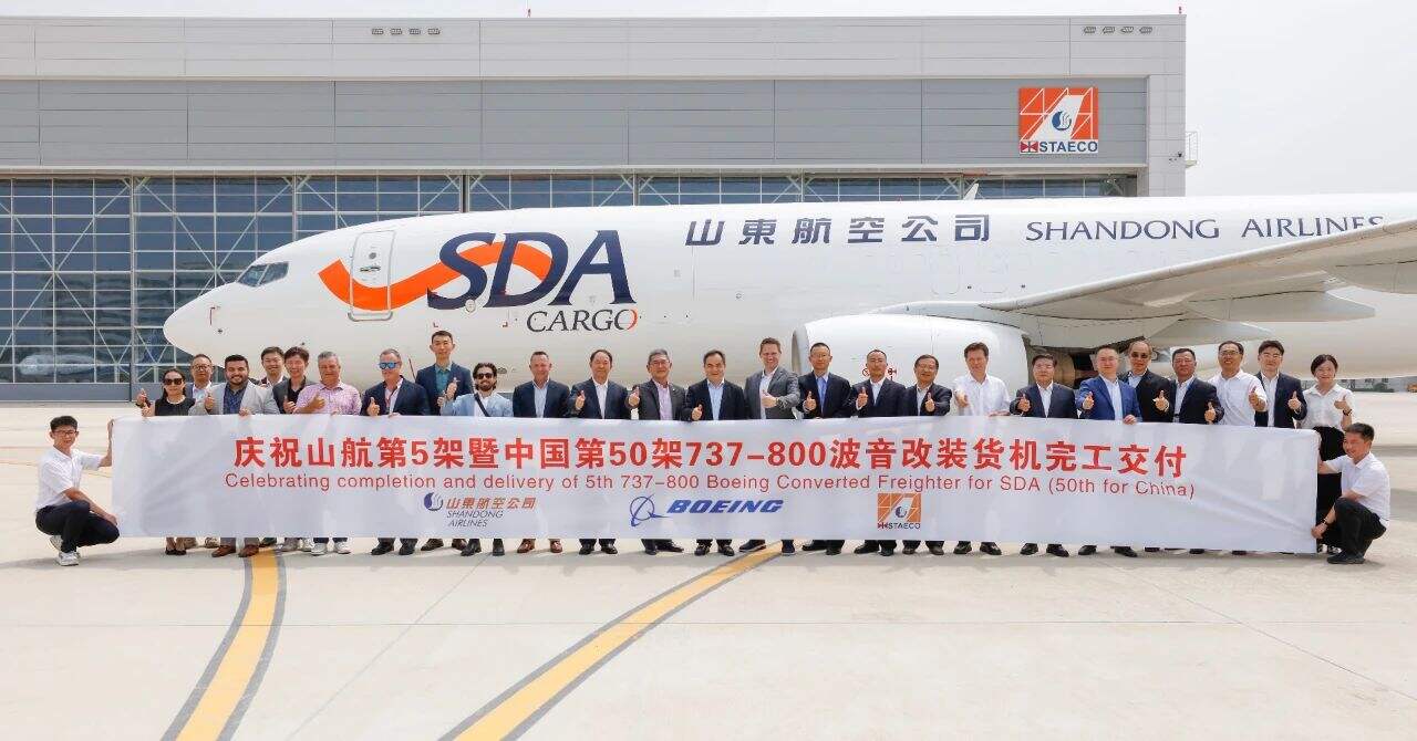 山航第5架737-800波音改裝貨機完工交付