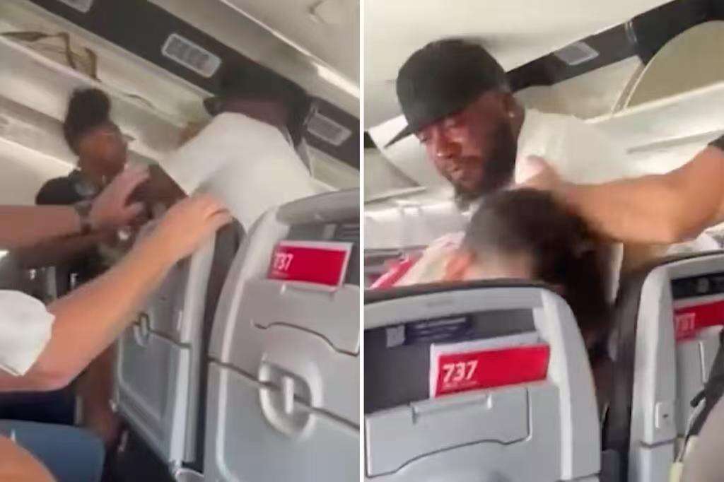 美国航空一航班落地后发生机上斗殴