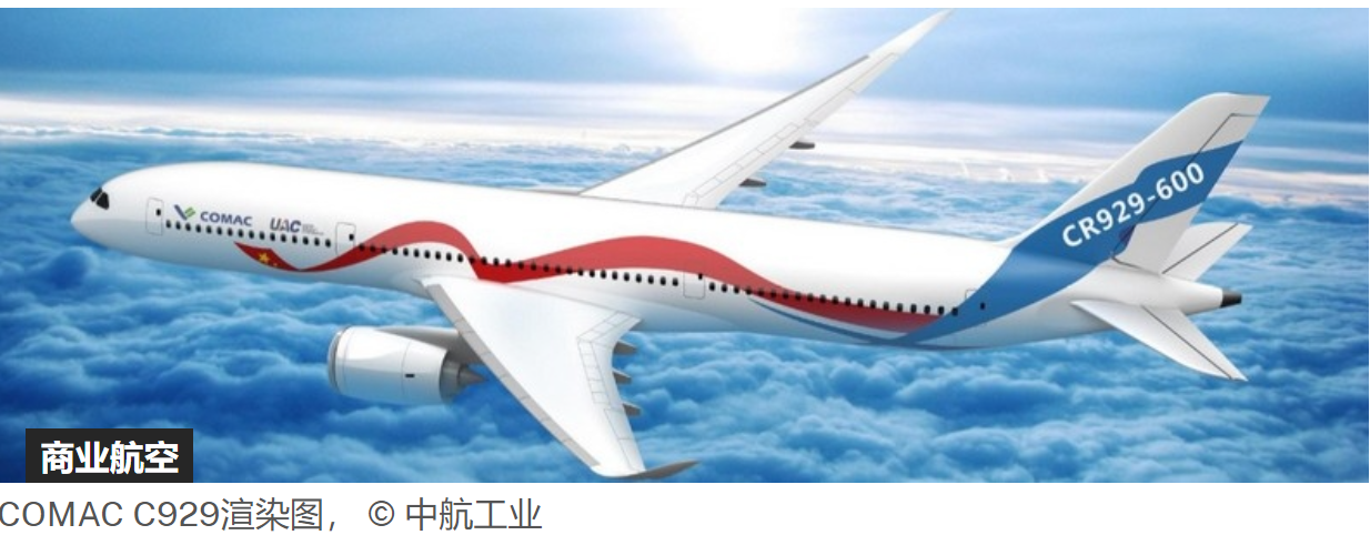 中航工业加紧C929的设计和测试工作