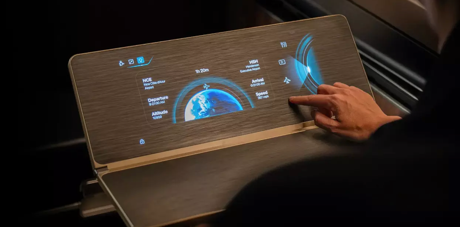 机舱内饰新突破:可隐藏式触控屏亮相