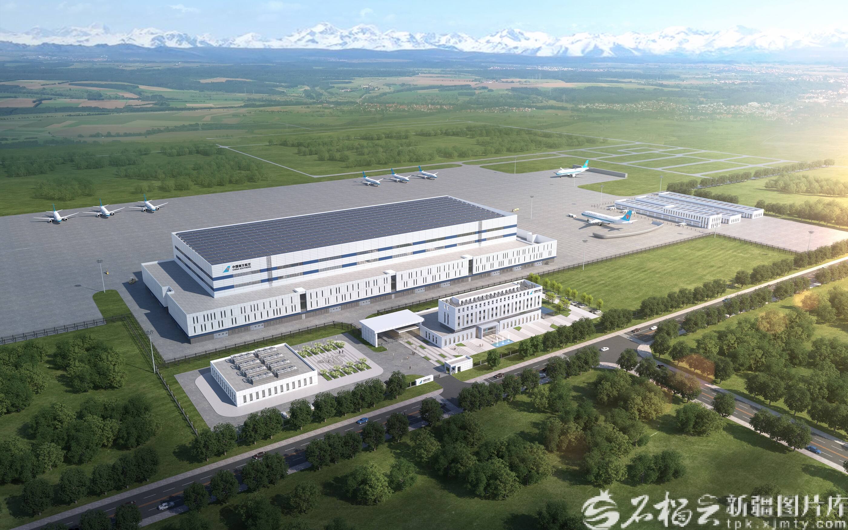 西北最大民航机库开建