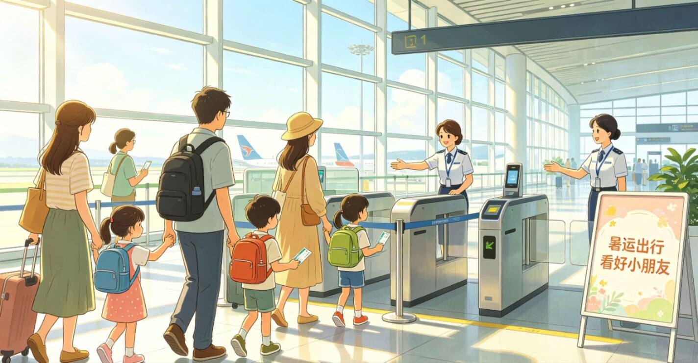 暑运温情守护 护航孩童平安出行