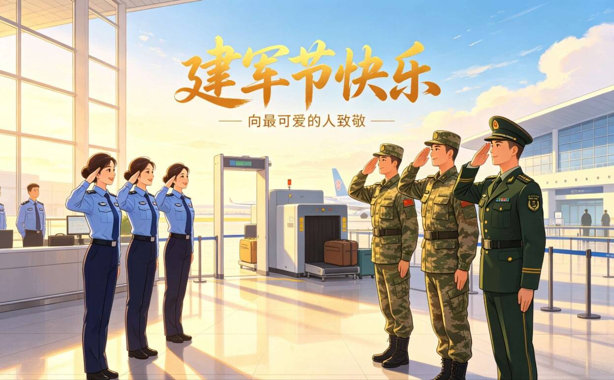 铁血铸荣光 坚守护长空——伊犁伊宁国际机场致敬建军节