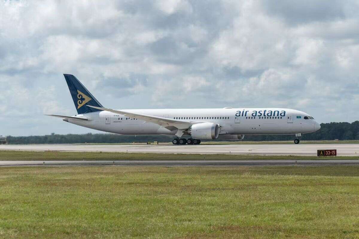阿斯塔纳航空首架波音787-9梦想客机进入试飞认证阶段